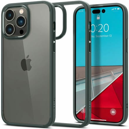 Spigen Ultra Hybrid Apple iPhone 14 Pro Hoesje Back Cover Groen