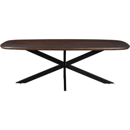Livingfurn - Eetkamertafel Jesper Danish Oval Brown 210cm - Mangohout