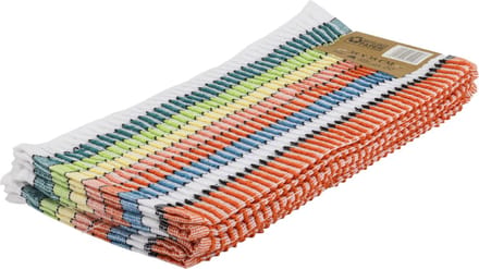 Vaatdoek 80% katoen multicolor - 6 stuks - 35 x 35 cm