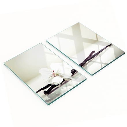 Glazen snijplanken met vanillemotief, 2x40x52 cm
