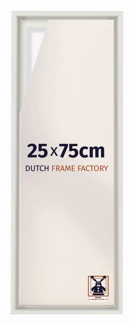 Baklijst 25x75 cm - Wit Mat - Geschikt voor Canvasdoek - MDF Baklijst Lausanne
