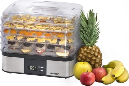 Steba ED5 - Voedseldroger/ droogoven - 5 lagen - temperatuurregeling van 40 – 70 °C - timer - incl kruidenmat - 350 watt - BPA vrij