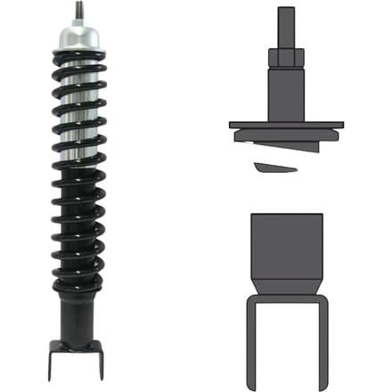 Achtervering met veer voor motorfiets BCR Piaggio Vespa 50/125cc