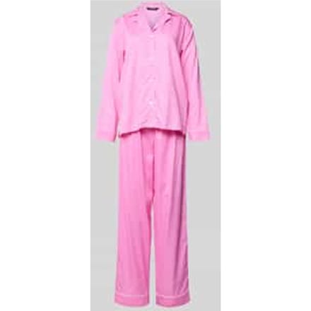 Pyjama van een mix van katoen en viscose met reverskraag