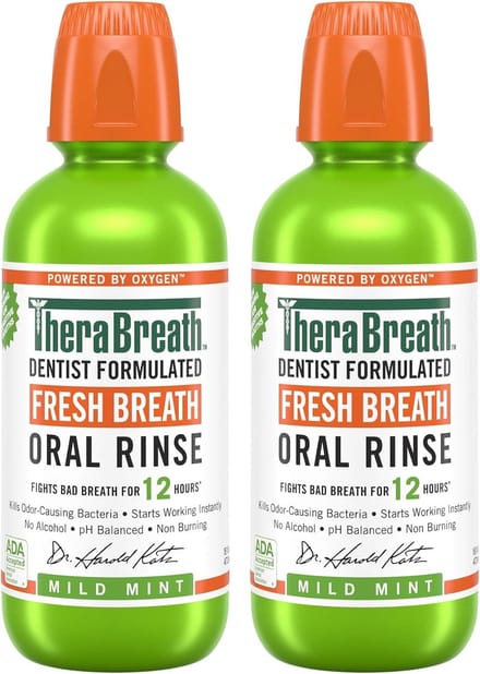 TheraBreath Fresh Breath Mouthwash – Mild Mint – Mondwater – 2x473 ml