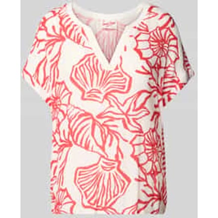 Regular fit blouseshirt met V-hals