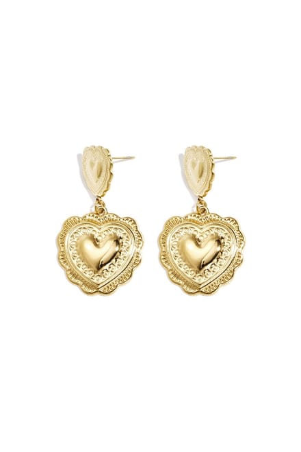 Oorbellen met hartvormige hangers