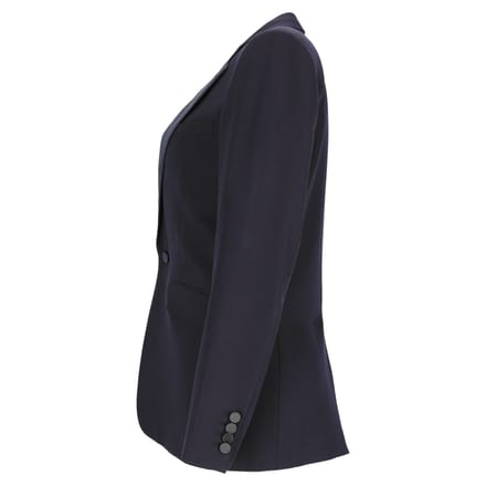 Saint Laurent single-breasted blazer in marineblauwe wol