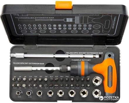 Schroeverdraaierbits met Handvathouder T - Set van 42 - Neo-Tools 08-709