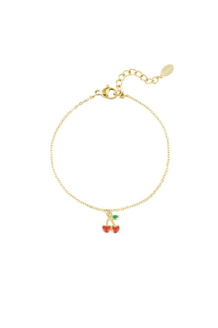 Armband cherry love - Goud kleur