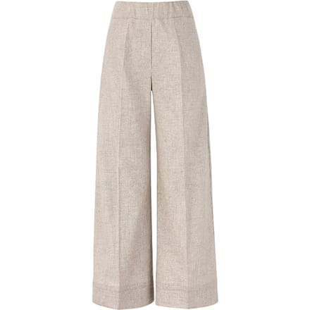 damesbroek d.exterieur - zachte flanel korte brede broek - wit