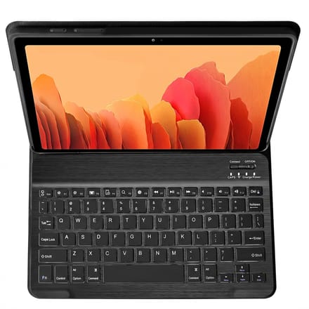 Accezz Tablet Toetsenbord Hoes - Geschikt voor Samsung Galaxy Tab A7 - QWERTY Bluetooth Keyboard Bookcase