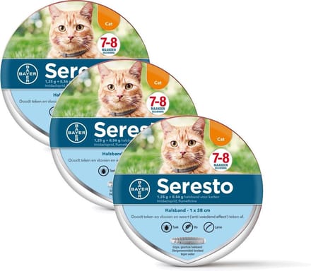 Seresto Teken- En Vlooienband Kat 38 cm - Anti tekenmiddel - 3 x per stuk