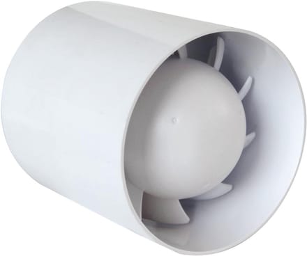Afvoerventilator - Ventilatiebuis ventilator - Luchtkwaliteit verbeteren - Geluidsarm ontwerp - 100 mm - Wit