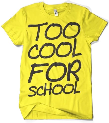 Hybris Too Cool For School T-shirt geel