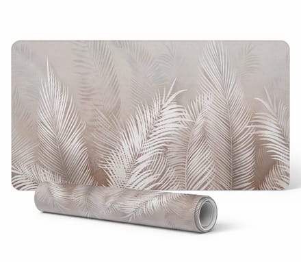 Antislip gamingmuismat met palmbladeren als achtergrond, 90x45 cm