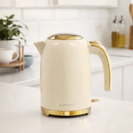 Bavary Collection K584QN - Design Waterkoker - 1.7L - 2200W - Beige/Goud