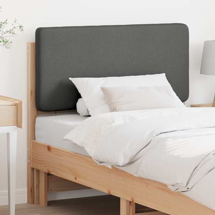 vidaXL - Gestoffeerd - hoofdbord - met - hoofdeinde - Bruin - en - Lichtgrijs - 100 - cm
