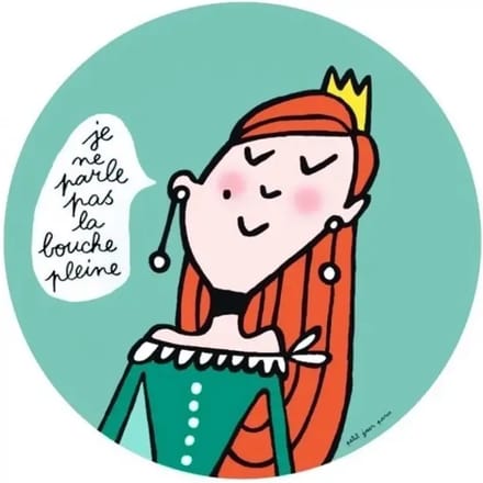 Baby dessertbordje petit jour princesse ''je ne parle pas...''