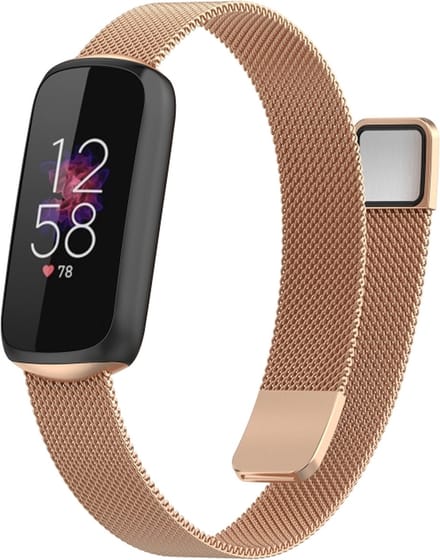 Milanees bandje - geschikt voor Fitbit Luxe - rosegoud