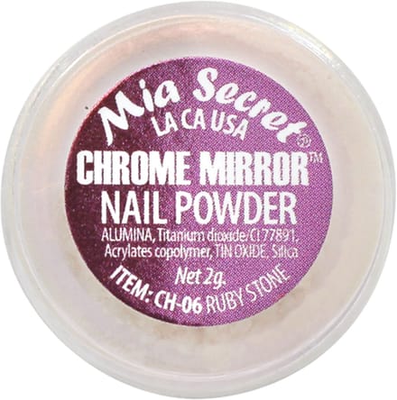 Chrome Mirror Poeder Ruby Stone