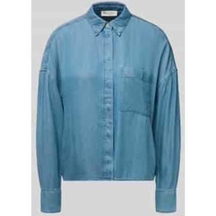 Regular fit overhemdblouse van puur lyocell