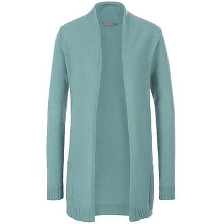 Vest 100% kasjmier lange mouwen Van Peter Hahn turquoise
