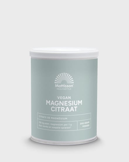 Mattisson - Magnesium Citraat Poeder - 15% Elementair Magnesium - 200 Gram