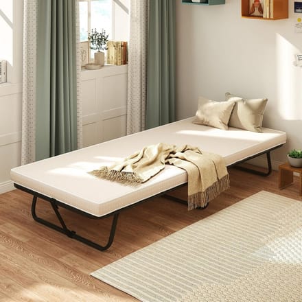 Opklapbed 80 x 190 cm Incl. Traagschuimmatras - Zwaar Metalen Frame