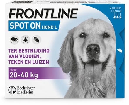 Frontline Frontline Spot-On Hond L - Apotheek - 2.68 ml 3 pip 20-40 Kg L