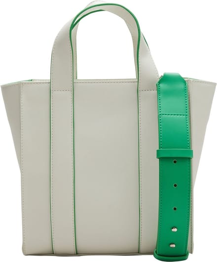 s.Oliver Handtas Schoudertas Shopper Small Beige Wit