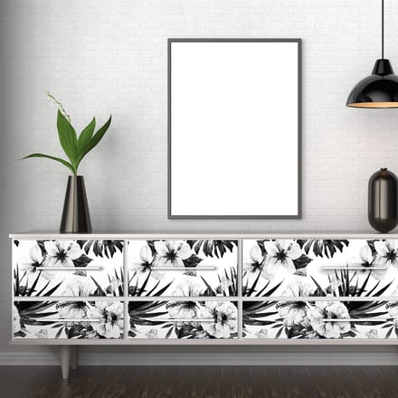 Belloto sticker met tropisch meubelmotief, 60 x 90 cm