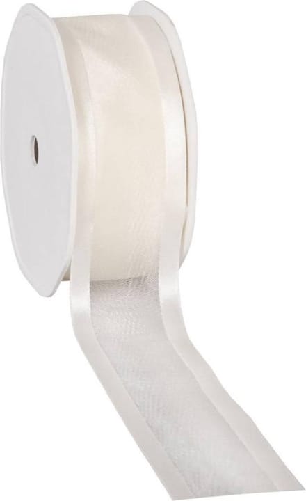 Satin edge Organzalint Champagne – 38 mm × 25 m – Organza