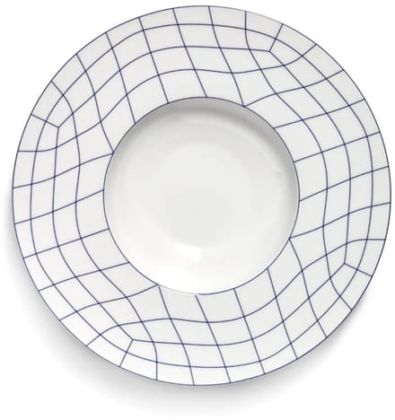 Serax Ann Van Hoey Nido diep bord klein centraal D28cm blauw /wit