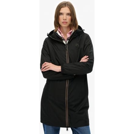 Superdry Lange Tri Windbreaker Jas Black Grootte: 44