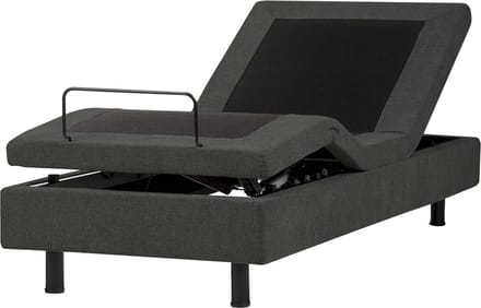 CASTELLAN - Eenpersoonsbed - Donkergrijs - 80 x 200 cm - Polyester