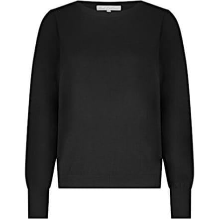 Red Button top SRB4750 Sweet puff sleeve - Black