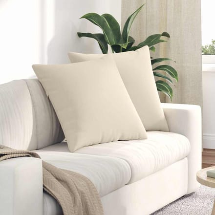 vidaXL - Zitkussens - 2 - st - Stof - Beige - 80 - x - 80 - cm