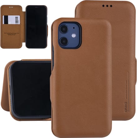UNIQ Accessory LichtBruin hoesje iPhone 12 Mini - Book Case