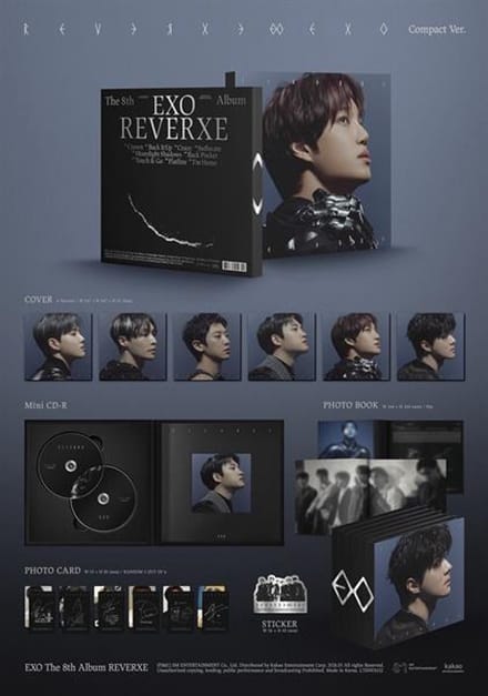 (Compacte versie) EXO [REVERXE] 8e Album + Gratis Geschenk Random ver. 1EA black