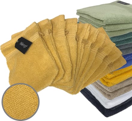 iSleep Terry Washandje - 10 Stuks - 16x22 cm - Oker