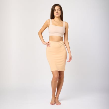 Merry Style MS-MS10-204-UW Dames Onderrok - kort - elastisch – licht- Viscose - Zand - S