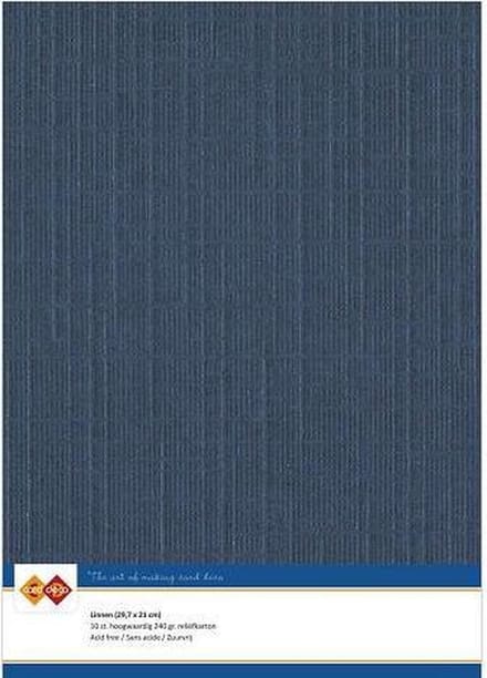 Linnenkarton - A4 - Donkerblauw
