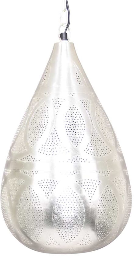 Safaary - Oosterse Hanglamp Yasmina Zilver Ø 25 x 50cm