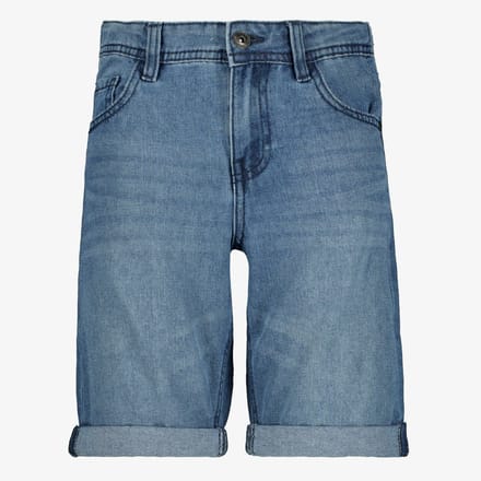 Unsigned jongens denim short medium blauw - Maat 140