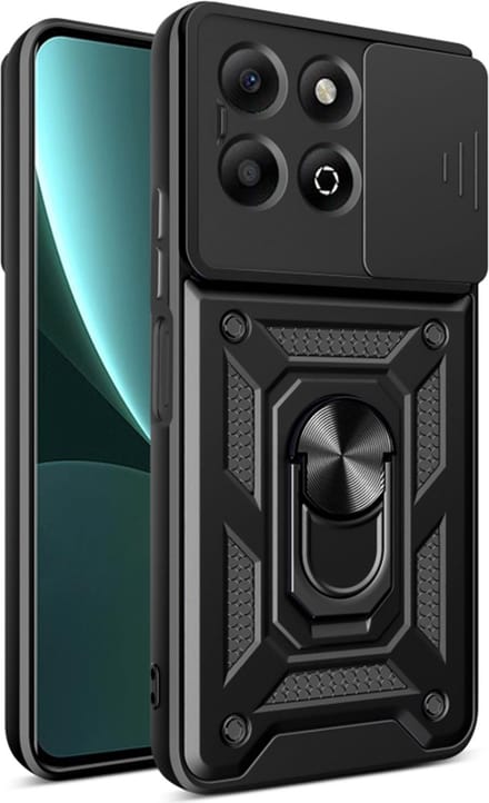 Hoesje geschikt voor HONOR X6b - Techsuit Camshield Back Cover - Zwart