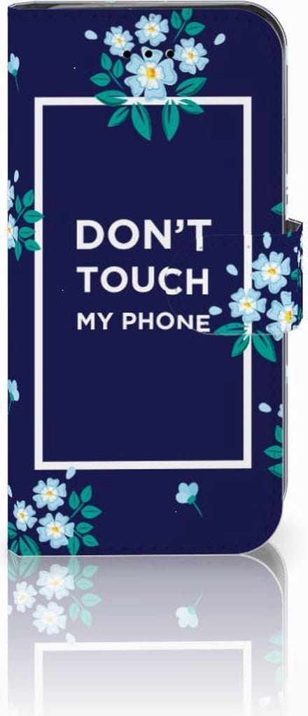 iPhone 7 | 8 | SE (2020) | SE (2022) Portemonnee Hoesje Flowers Blue DTMP