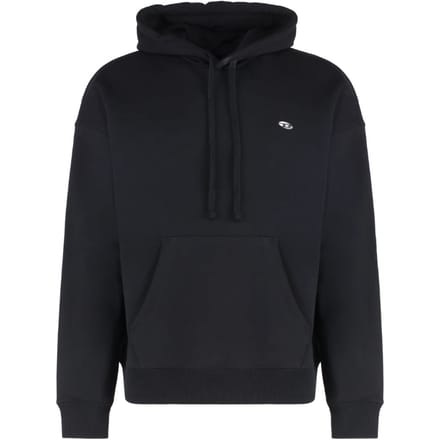 Diesel Hoodie Met Klein Logo, Zwart