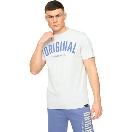 Crosshatch Heren Kensby T-Shirt (Lichtblauw)