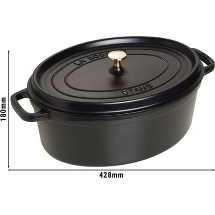 STAUB LA COCOTTE - Kookpot - Ovaal - 370mm - Gietijzer - Zwart